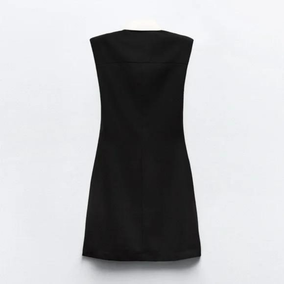 ZARA SLEEVELESS CREPE DRESS - Picture 4 of 5